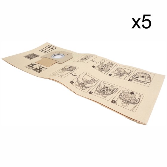 Pack of 5 Filter Bags for Stihl SE121, SE121E - OEM 49015009003