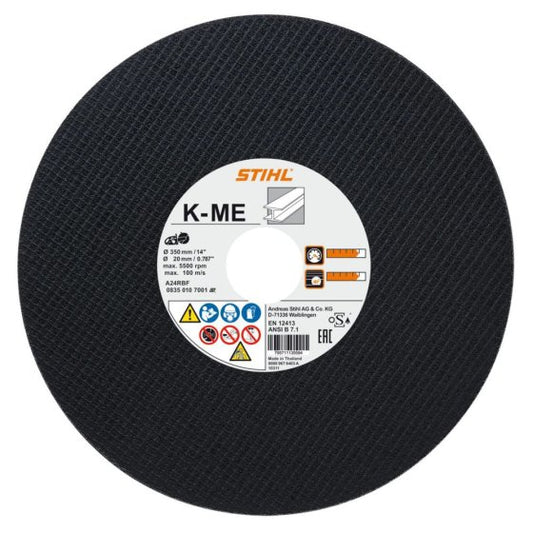 K-ME Abrasive Cutting Wheel - 350mm / 14" - OEM 08350107001