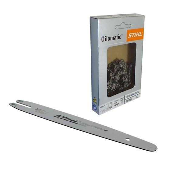 72 Link 1/4P 1.1mm Chain and 14" Bar Kit for Stihl MSA 200 C-BQ Chainsaws - OEM 30050083409